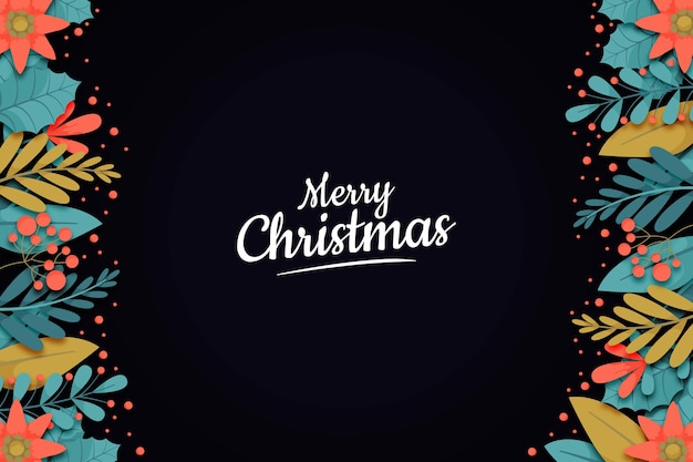 Free Vector hand drawn flat christmas background