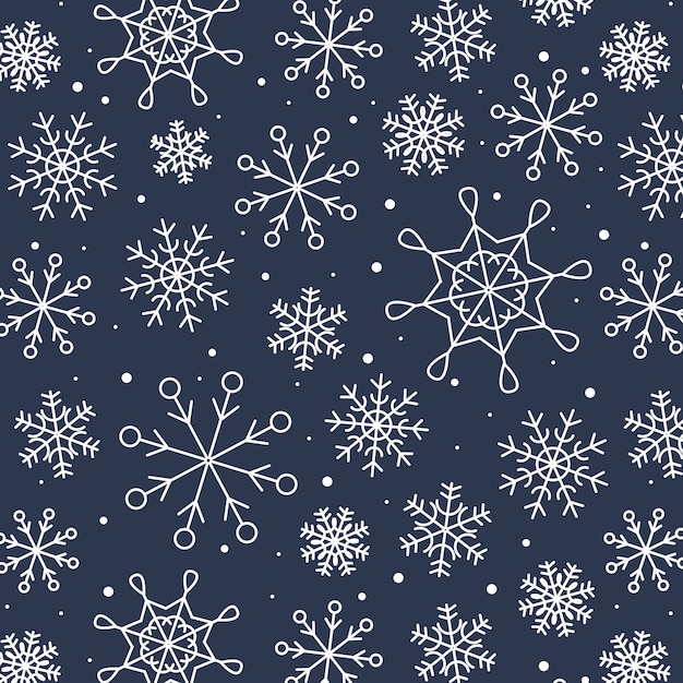 Hand drawn flat christmas pattern design