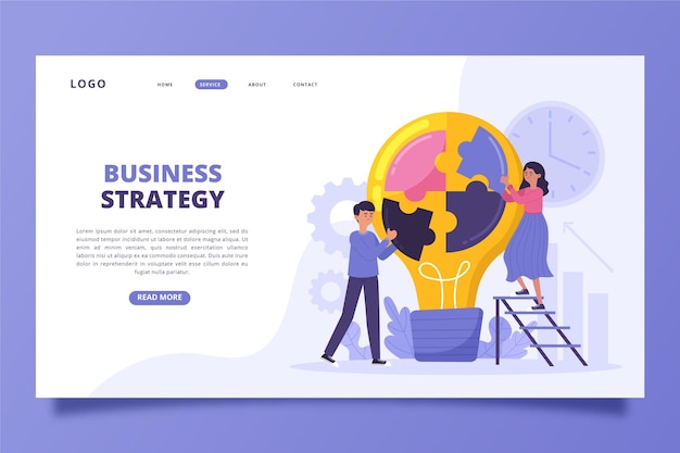 Hand drawn flat core values landing page