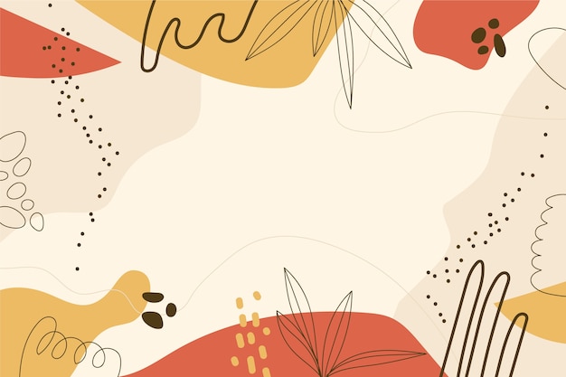 Hand drawn flat design abstract doodle background