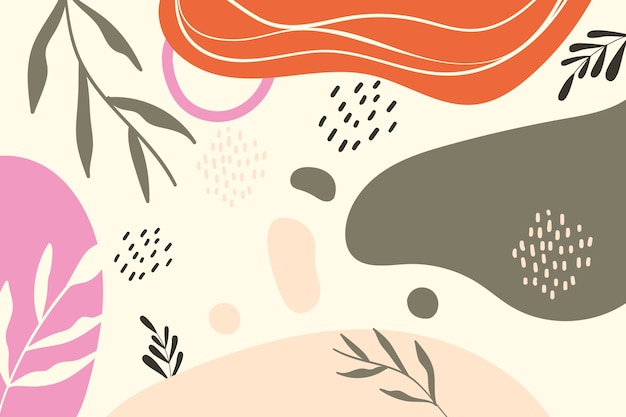 Hand drawn flat design abstract doodle background