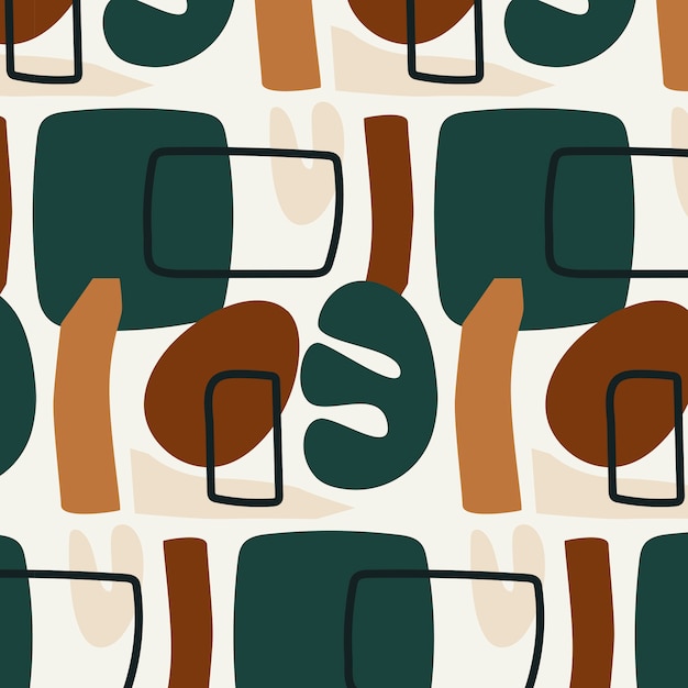 Free vector hand drawn flat design abstract doodle pattern