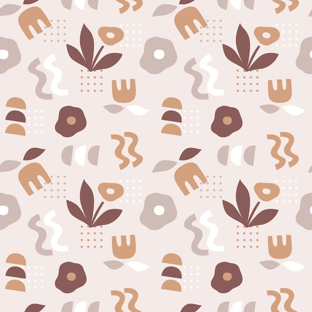 Hand drawn flat design abstract doodle pattern