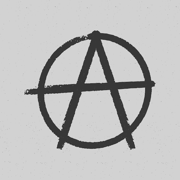 Free Vector hand drawn flat design anarchy symbol