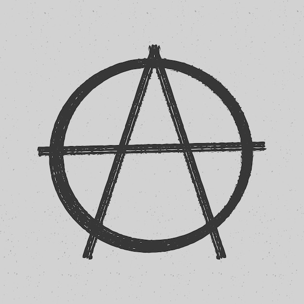 Free Vector hand drawn flat design anarchy symbol