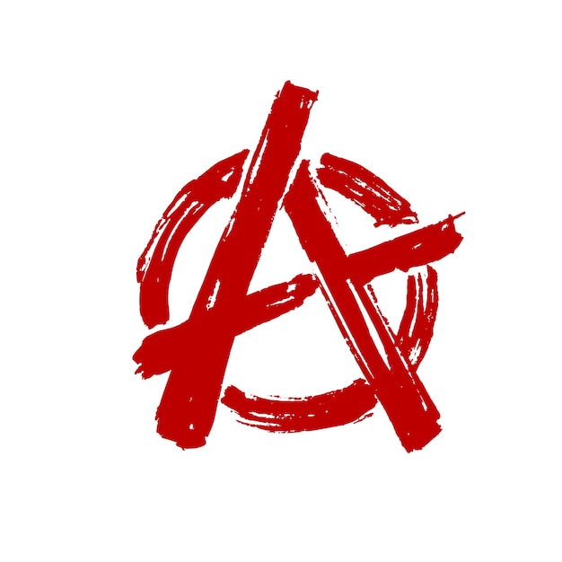 Free vector hand drawn flat design anarchy symbol