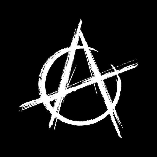 Free vector hand drawn flat design anarchy symbol