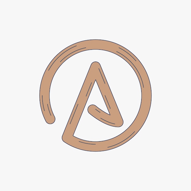 Hand drawn flat design atheism logo