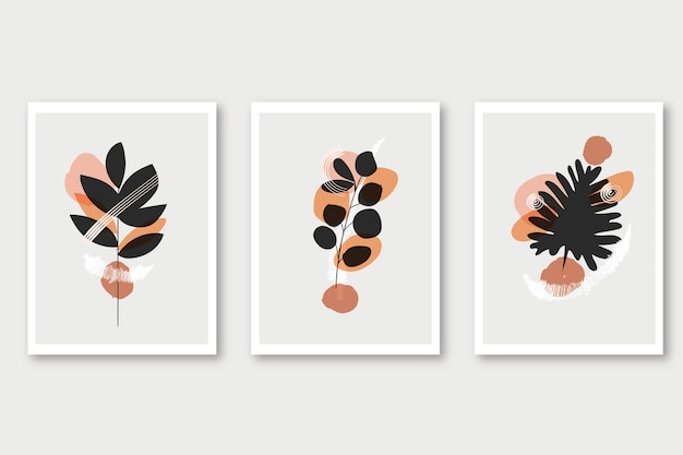 Hand drawn flat design boho wall art