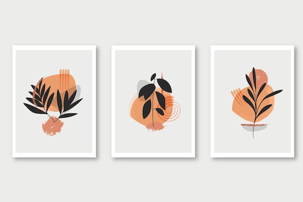 Hand drawn flat design boho wall art