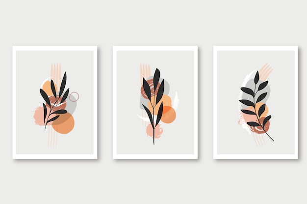 Free Vector hand drawn flat design boho wall art