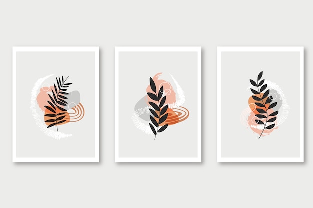 Hand drawn flat design boho wall art