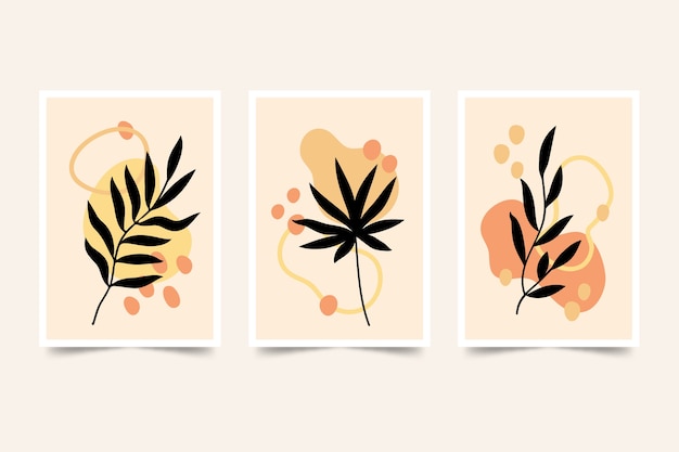 Free Vector hand drawn flat design boho wall art