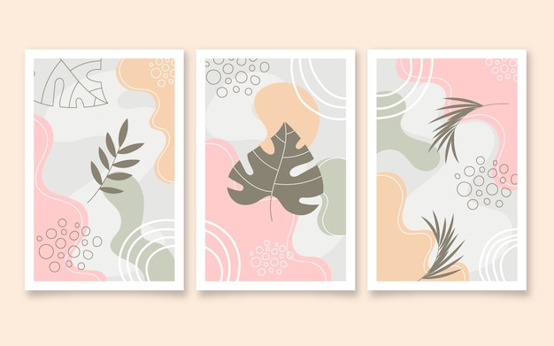 Hand drawn flat design boho wall art