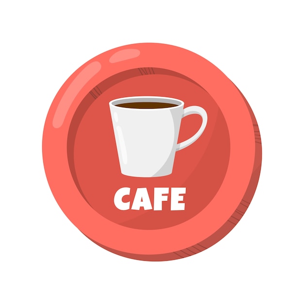 Free Vector hand drawn flat design cafe signage design