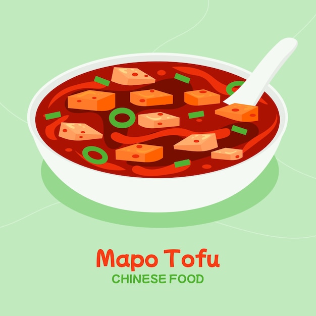 Free Vector hand drawn flat design chinese food illustration