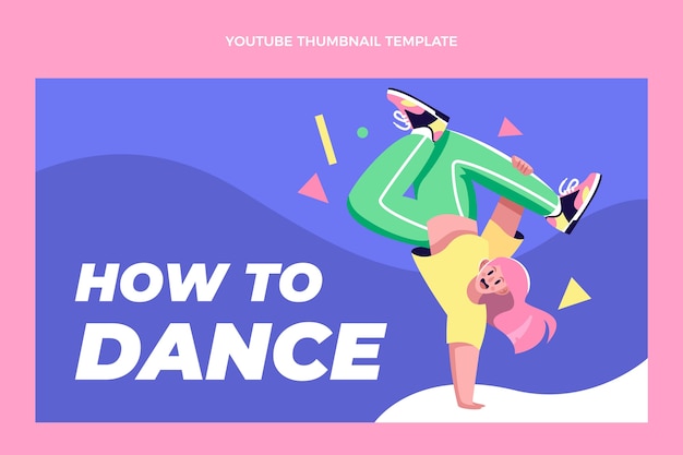 Free Vector hand drawn flat design dance show template