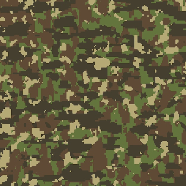 Free vector hand drawn flat design digital camo pattern