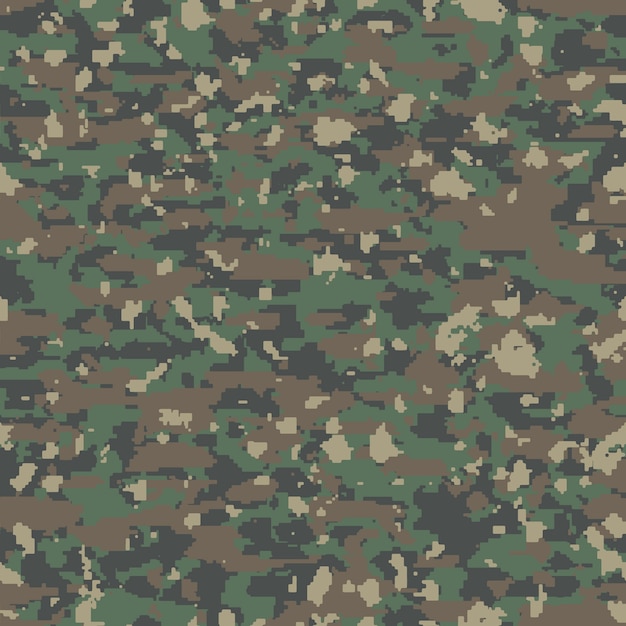 Hand drawn flat design digital camo pattern