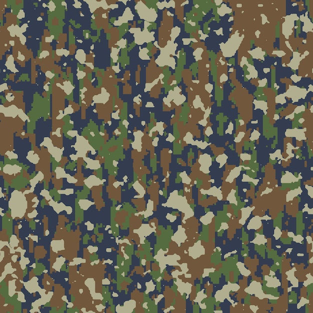 Hand drawn flat design digital camo pattern