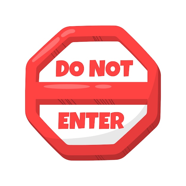 Free Vector hand drawn flat design do not enter sign