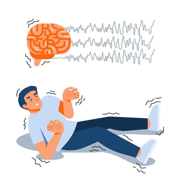 Free Vector hand drawn flat design epilepsy illustration