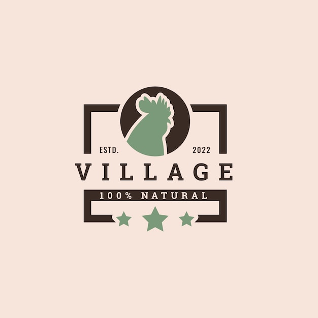 Hand drawn flat design farmers market logo