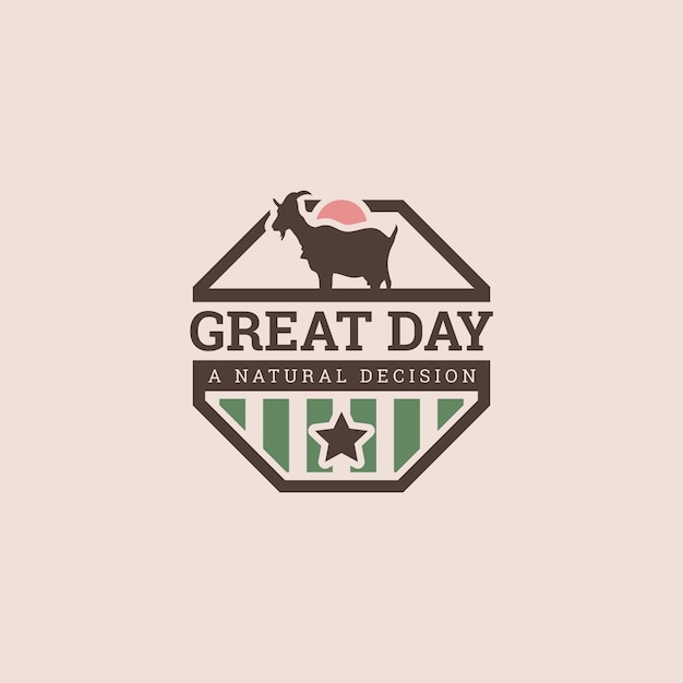 Hand drawn flat design farmers market logo