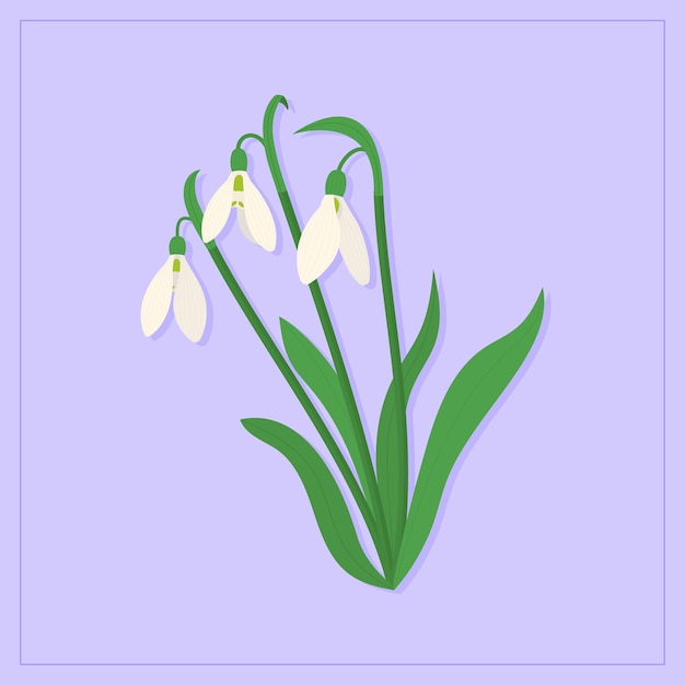 Free Vector hand drawn flat design flower illustration