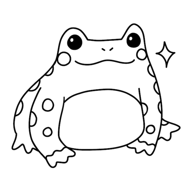 Free vector hand drawn flat design frog outline