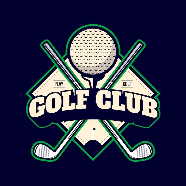 Free Vector hand drawn flat design golf logo