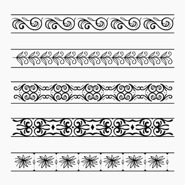 Hand drawn flat design greek border