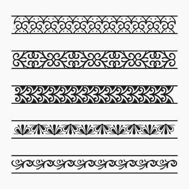 Free vector hand drawn flat design greek border