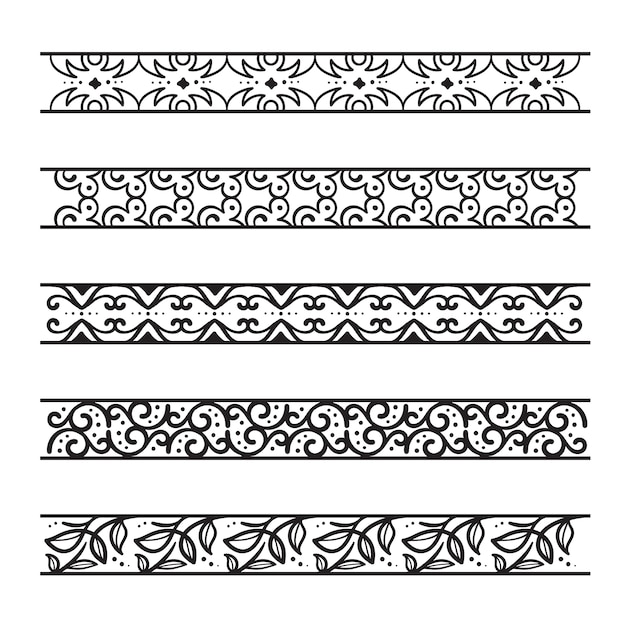 Hand drawn flat design greek border