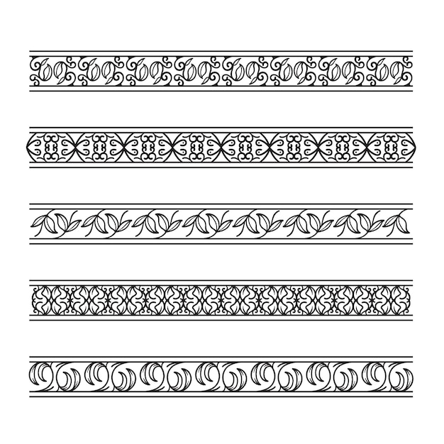 Free vector hand drawn flat design greek border