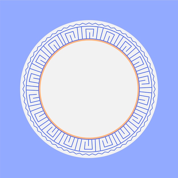 Hand drawn flat design greek border