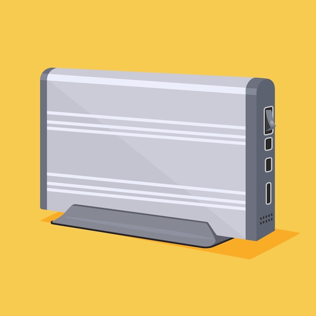 Free Vector hand drawn flat design hard drive illustration