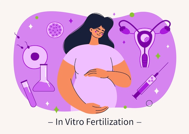 Free Vector hand drawn flat design ivf illustration