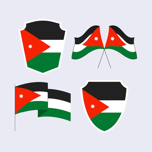 Free Vector hand drawn flat design jordan national emblems