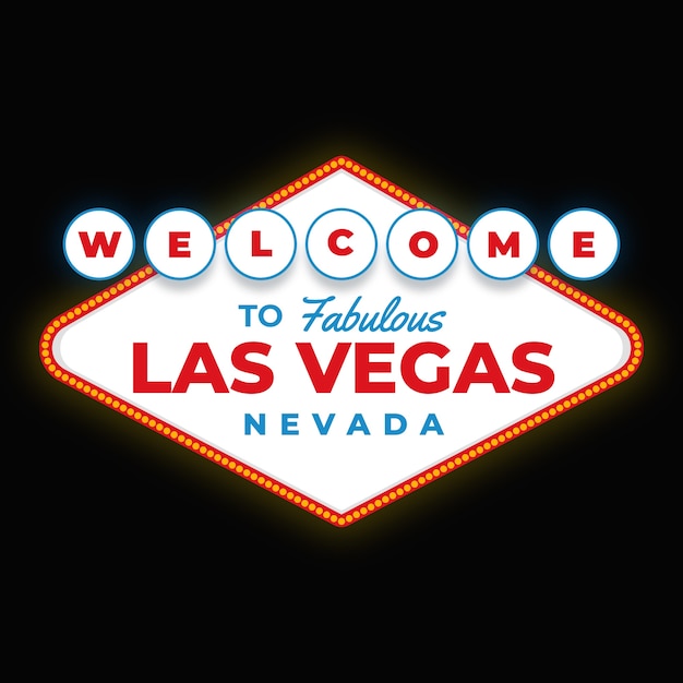 Free Vector hand drawn flat design las vegas sign