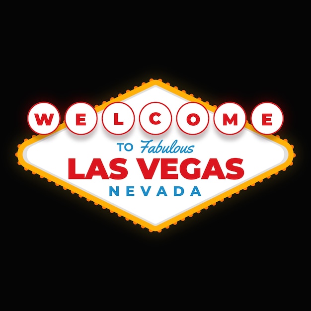 Free Vector hand drawn flat design las vegas sign