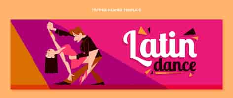 Free vector hand drawn flat design latin dance party template