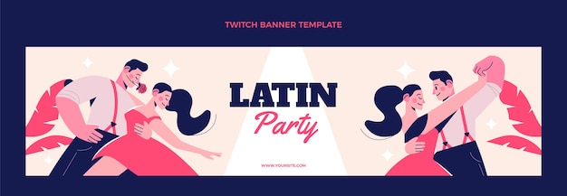 Free Vector hand drawn flat design latin dance party template