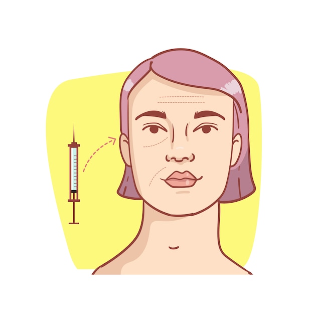 Free vector hand drawn flat design mesotherapy illustration