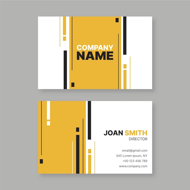 Free Vector hand drawn flat design minimal business card