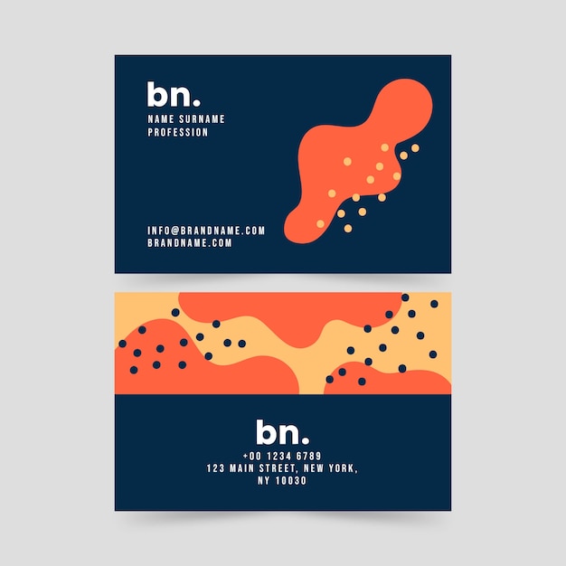 Free Vector hand drawn flat design minimal business card