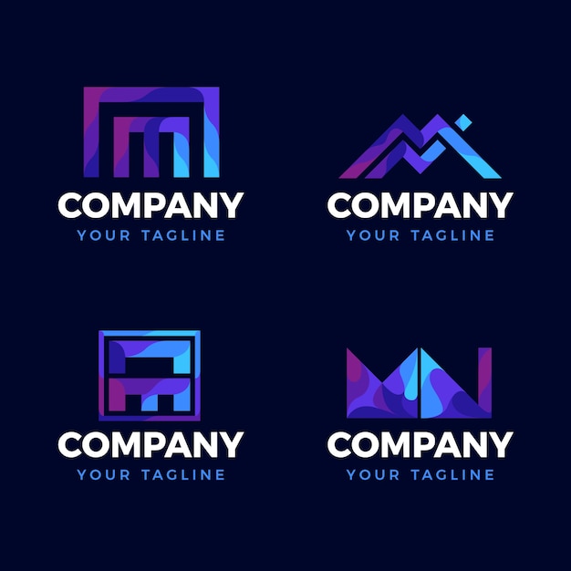 Free Vector hand drawn flat design mn or nm logo