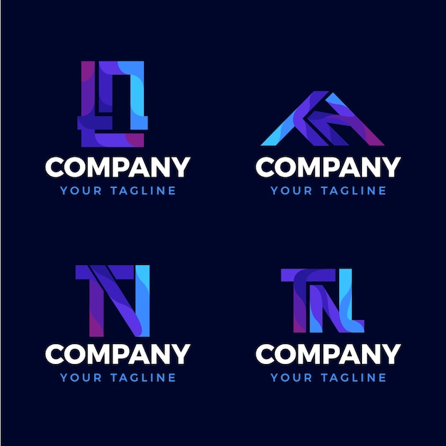 Free vector hand drawn flat design nf or fn logo