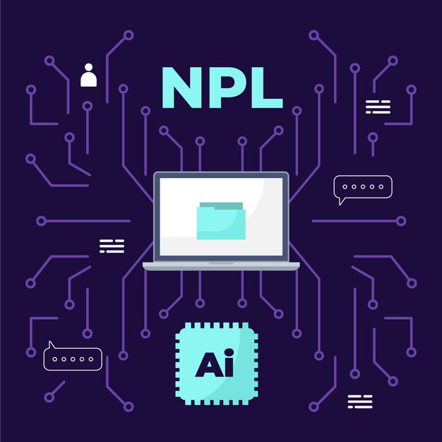 Hand drawn flat design npl illustration