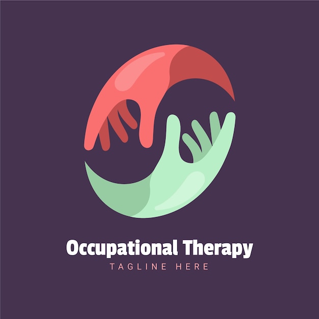 Free vector hand drawn flat design occupational therapy logo